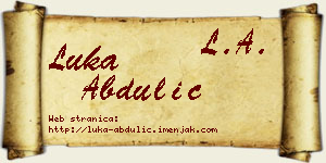 Luka Abdulić vizit kartica